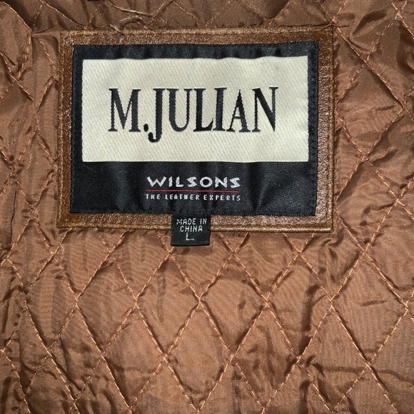 M. Julian/Wilsons Leather Brown Leather Coat Men’s L - Picture 2 of 5